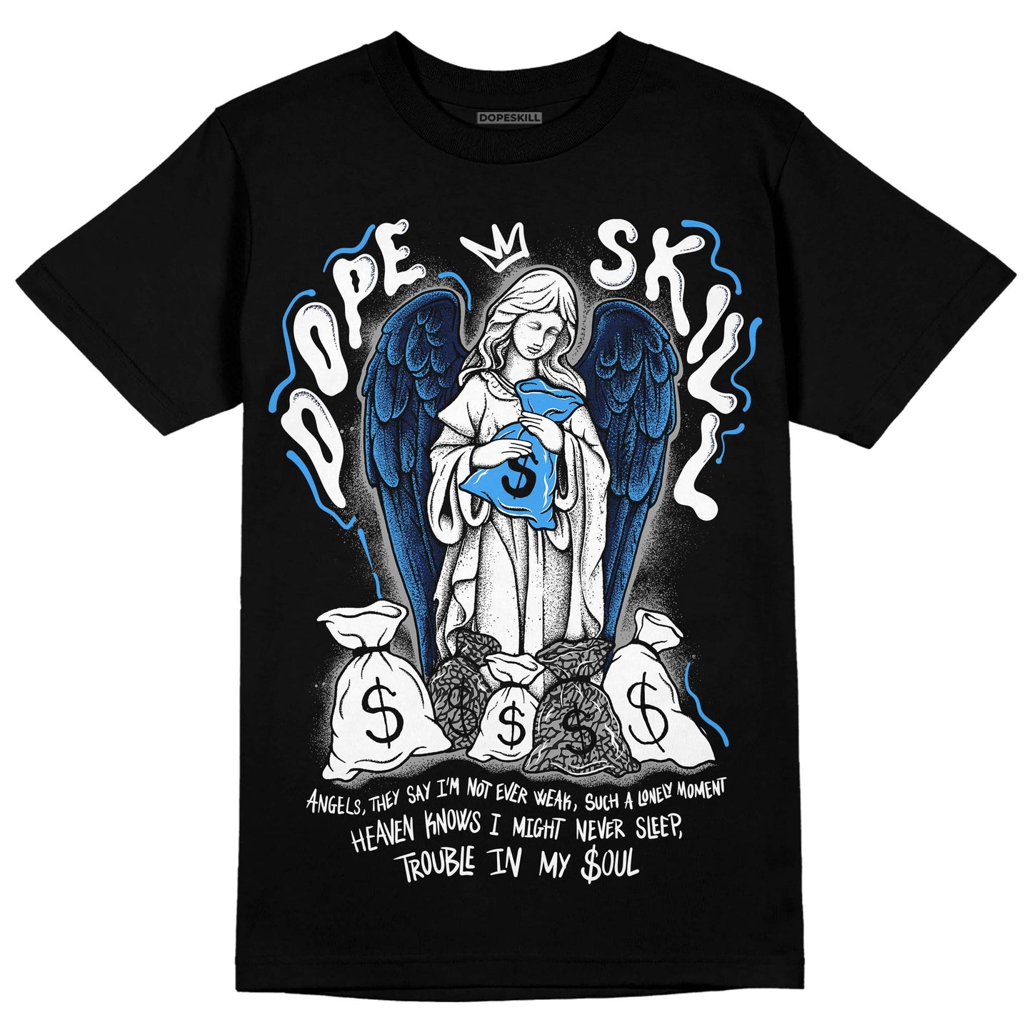 Midnight Navy 3s DopeSkill T-Shirt Angels Graphic