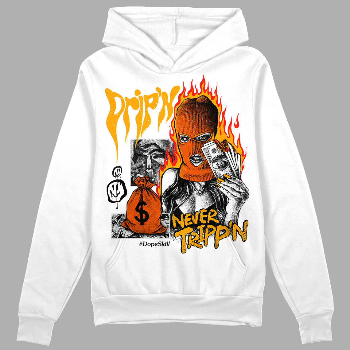 Black Taxi 12s DopeSkill Hoodie Sweatshirt Drip'n Never Tripp'n Graphic