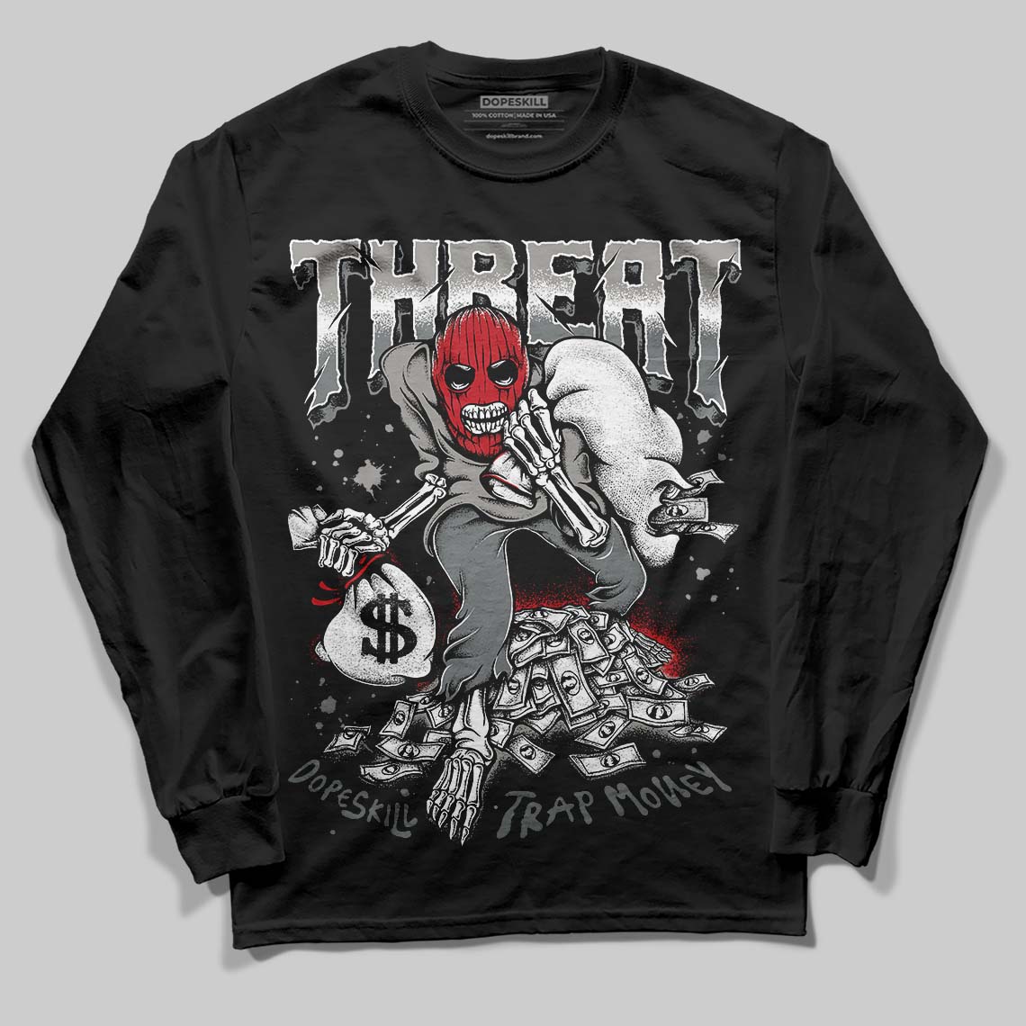 Cool Grey 9s DopeSkill Long Sleeve T-Shirt Thunder Dunk Graphic