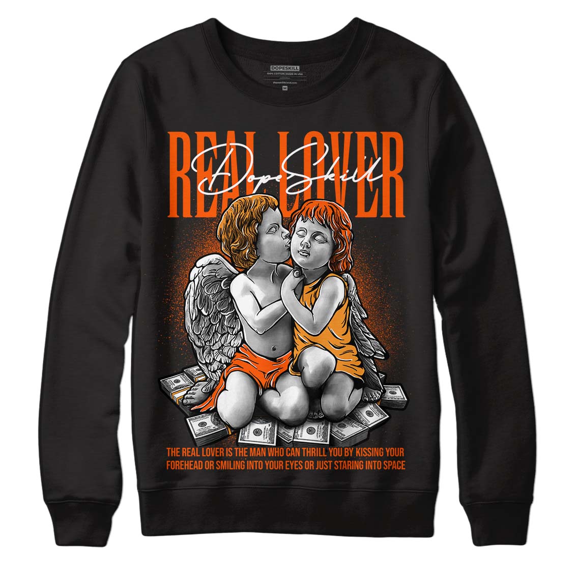 Brilliant Orange 12s DopeSkill Sweatshirt Real Lover Graphic