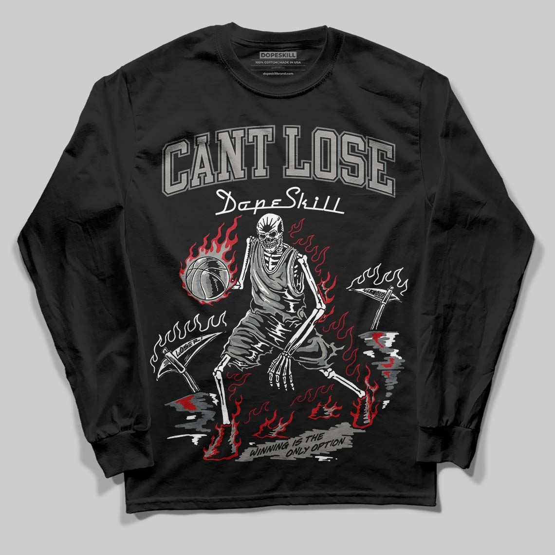Cool Grey 9s DopeSkill Long Sleeve T-Shirt Cant Lose Graphic