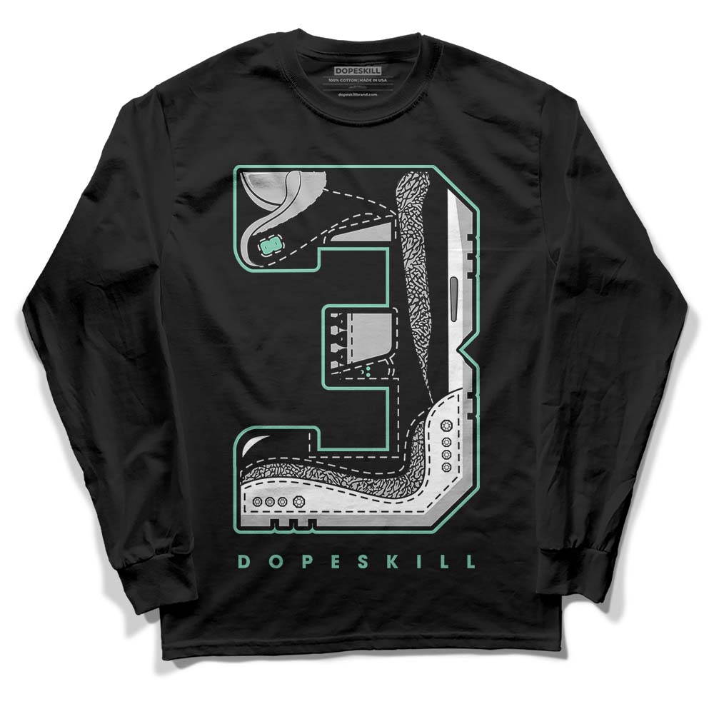 Green Glow 3s DopeSkill Long Sleeve T-Shirt No.3 Graphic