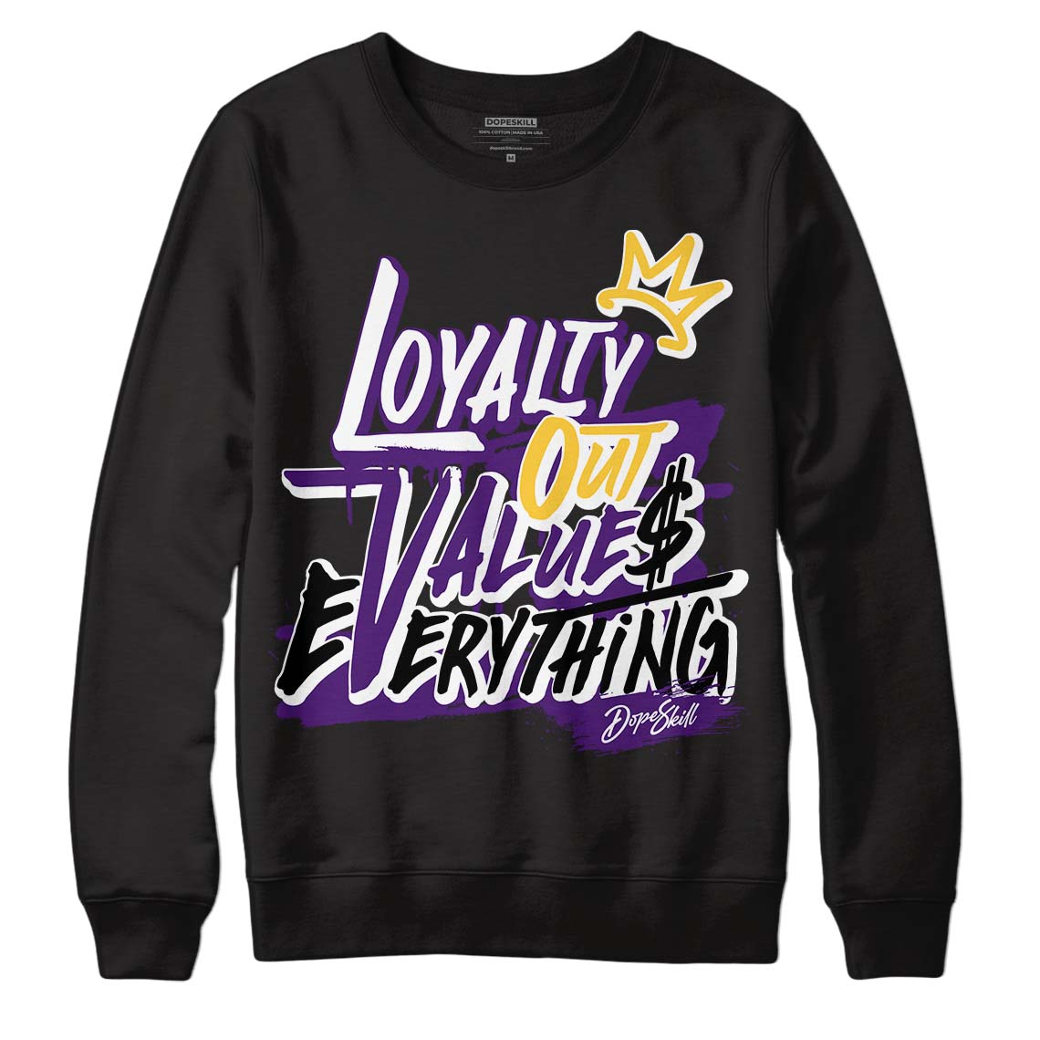 Field Purple 12s DopeSkill Sweatshirt LOVE Graphic