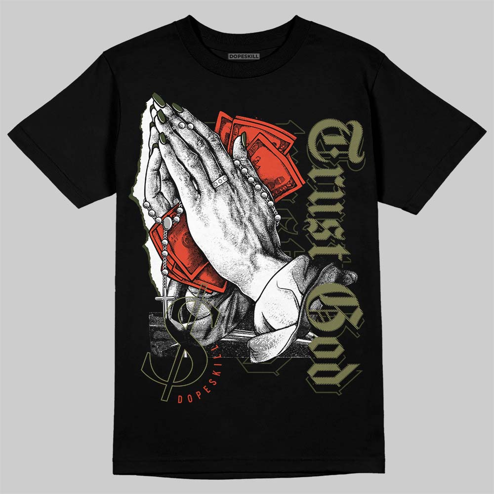 Olive Collection DopeSkill T-Shirt Trust God Graphic