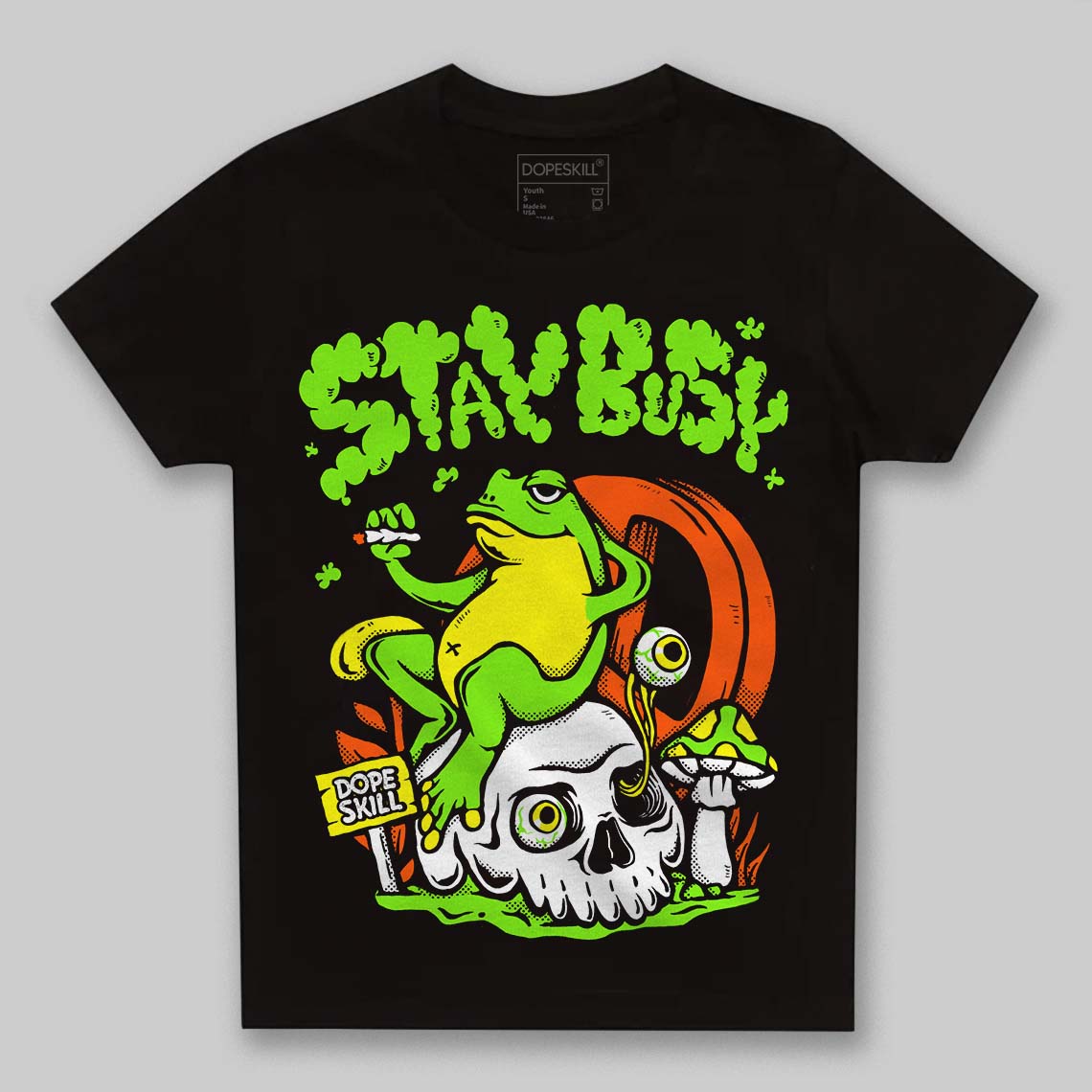 Neon Green Collection DopeSkill Toddler Kids T-shirt Stay Busy Graphic