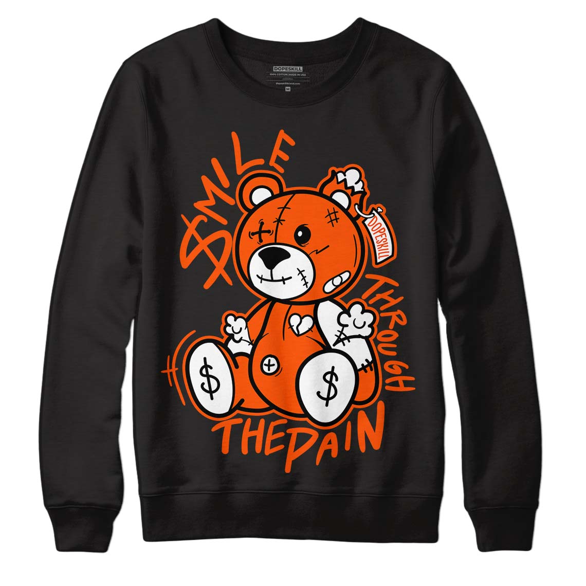 Orange Milk DopeSkill Sweatshirt BEAN Graphic