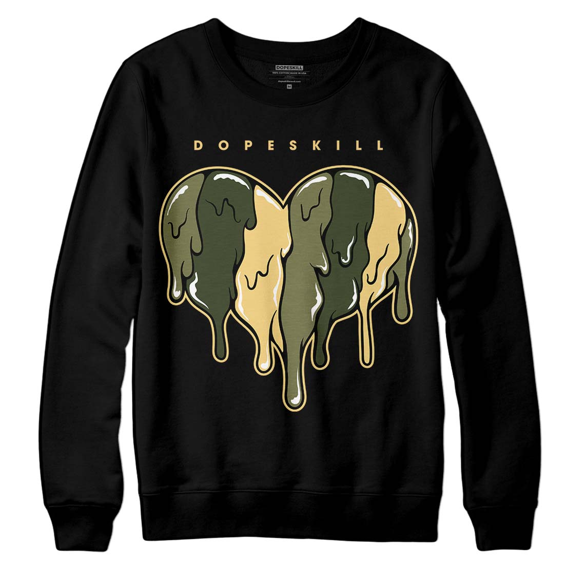 Craft Olive 4s DopeSkill Sweatshirt Slime Drip Heart Graphic