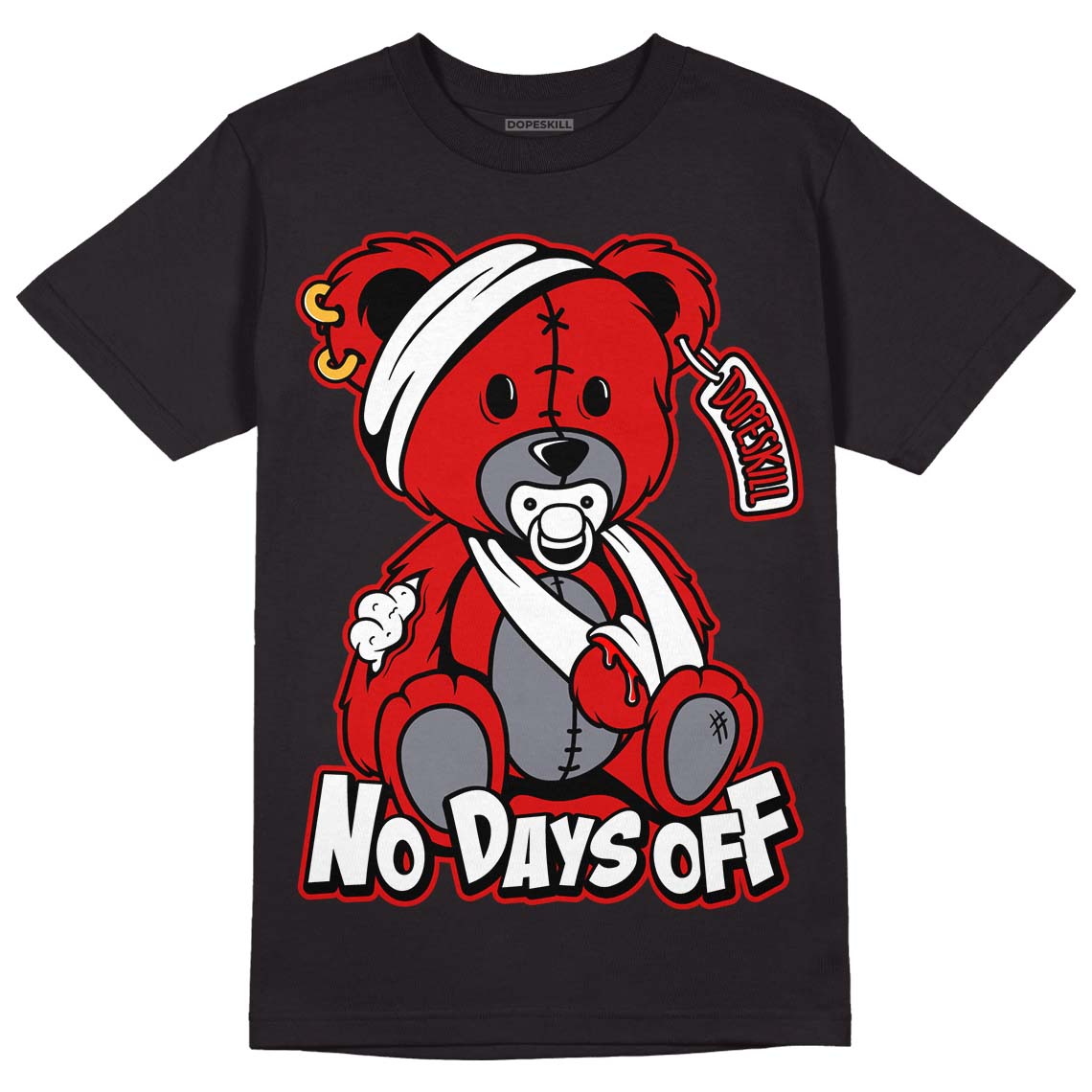 Gym Red 9s DopeSkill T-Shirt Hurt Bear Graphic