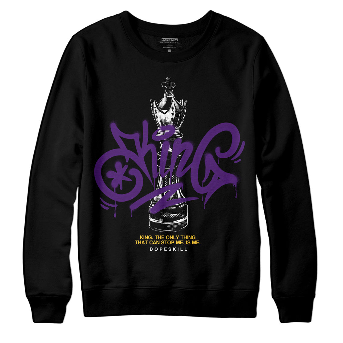 Field Purple 12s DopeSkill Sweatshirt King Chess Graphic