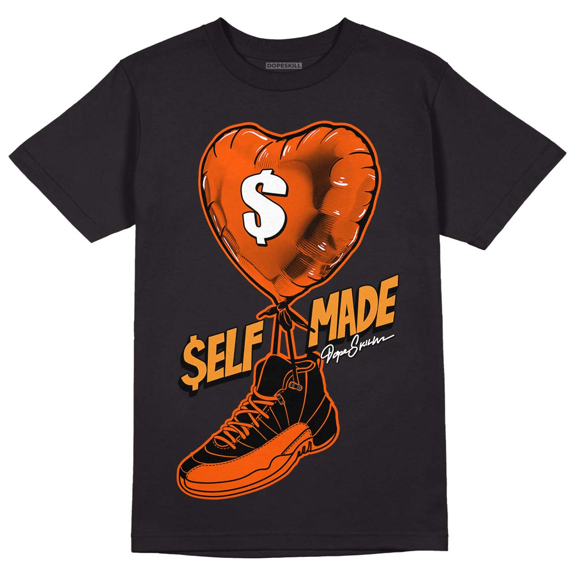 Brilliant Orange 12s DopeSkill T-Shirt Self Made Graphic