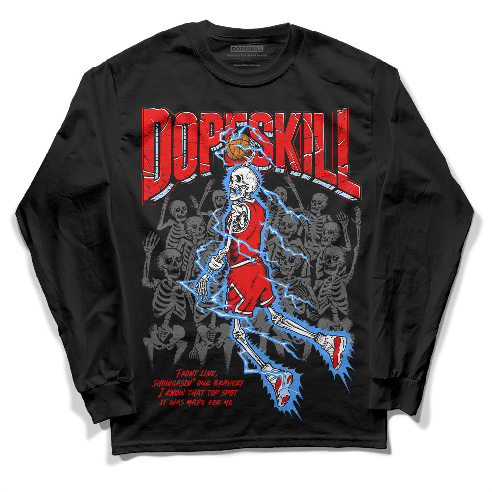 Cherry 11s DopeSkill Long Sleeve T-Shirt Thunder Dunk Graphic