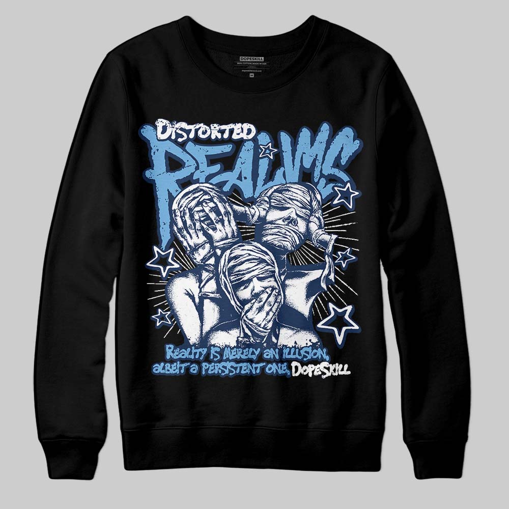 Summit White Navy 4s DopeSkill Sweatshirt Distorted Realms Graphic