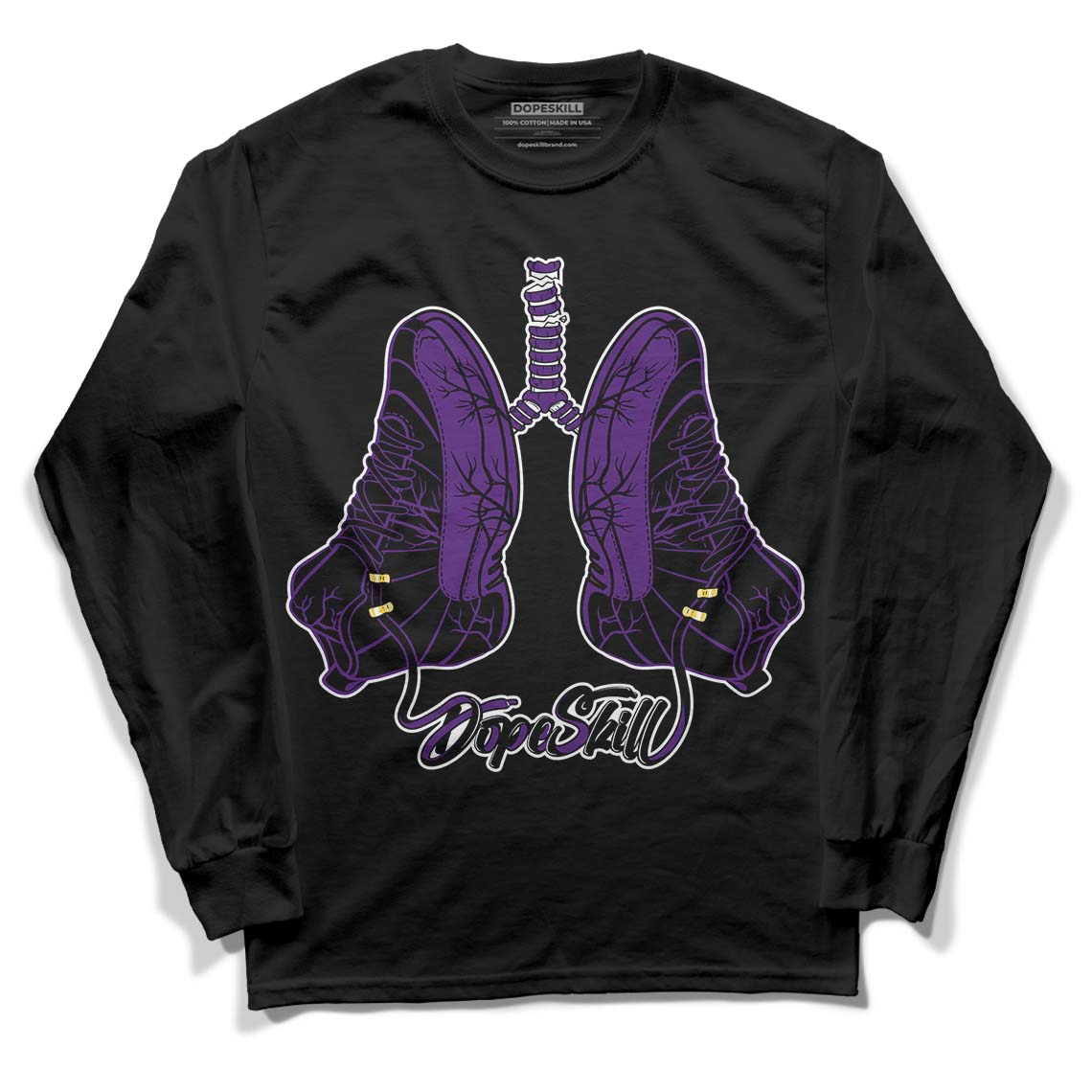 Field Purple 12s DopeSkill Long Sleeve T-Shirt Breathe Graphic