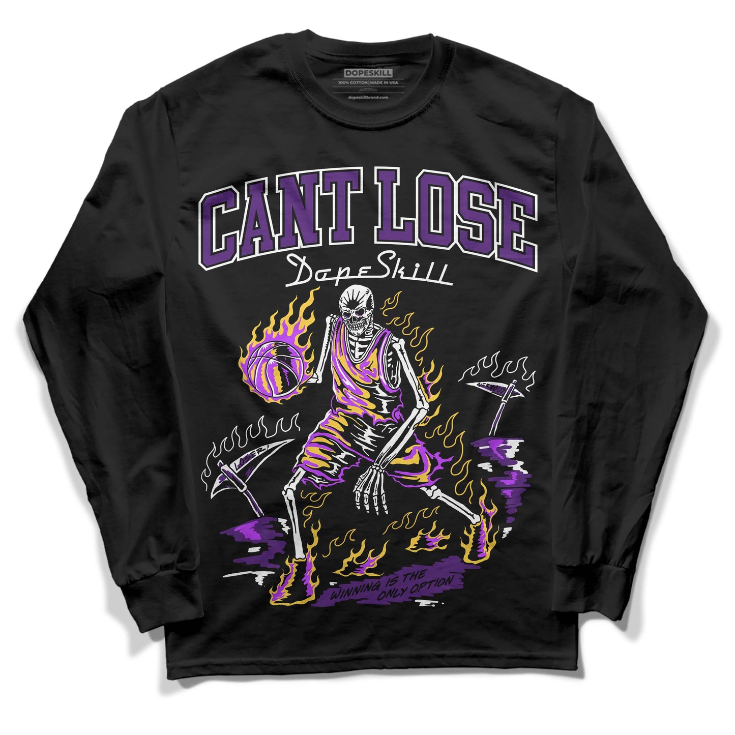Field Purple 12s DopeSkill Long Sleeve T-Shirt Cant Lose Graphic