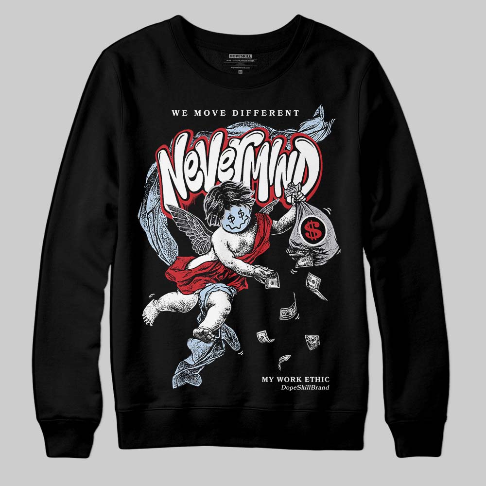 Black Metallic Reimagined 5s DopeSkill Sweatshirt Nevermind Graphic
