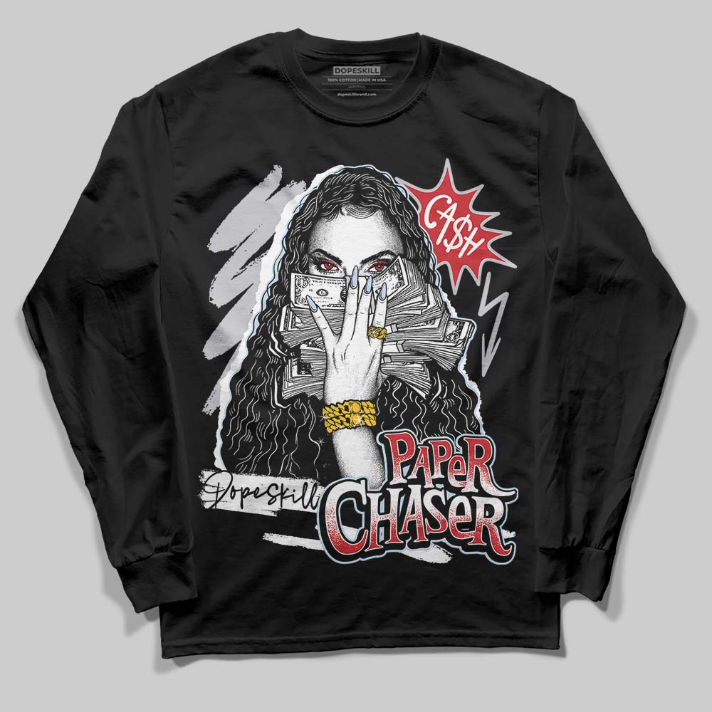 Black Metallic Reimagined 5s DopeSkill Long Sleeve T-Shirt NPC Graphic