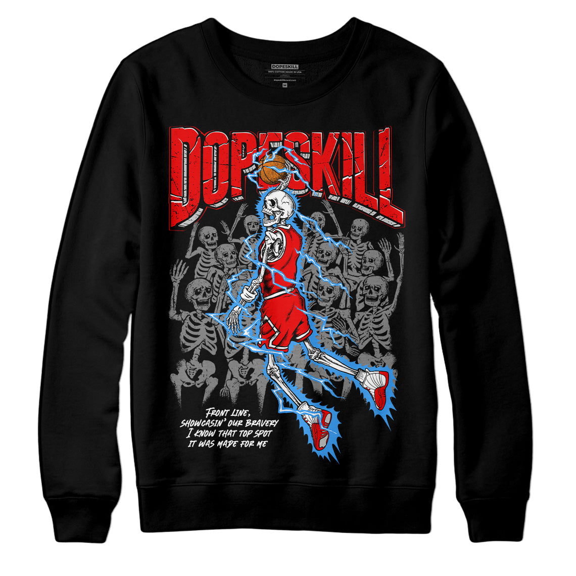 Cherry 12s DopeSkill Sweatshirt Thunder Dunk Graphic