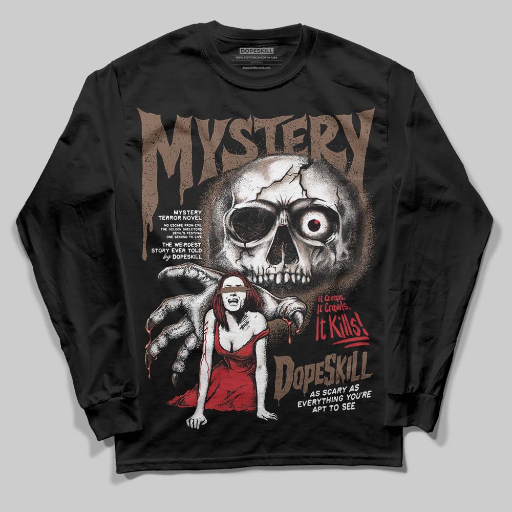 Olive 9s DopeSkill Long Sleeve T-Shirt Mystery Ghostly Grasp Graphic