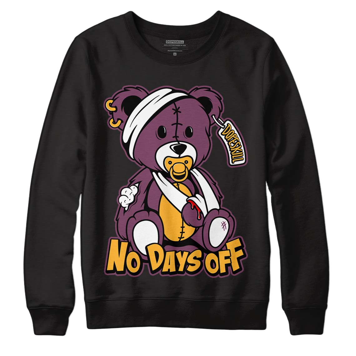 Brotherhood 1s High OG DopeSkill Sweatshirt Hurt Bear Graphic
