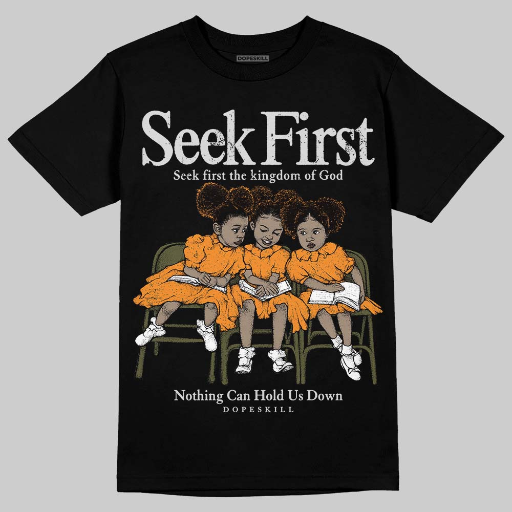 Olive 5s DopeSkill T-Shirt New Seek First Graphic