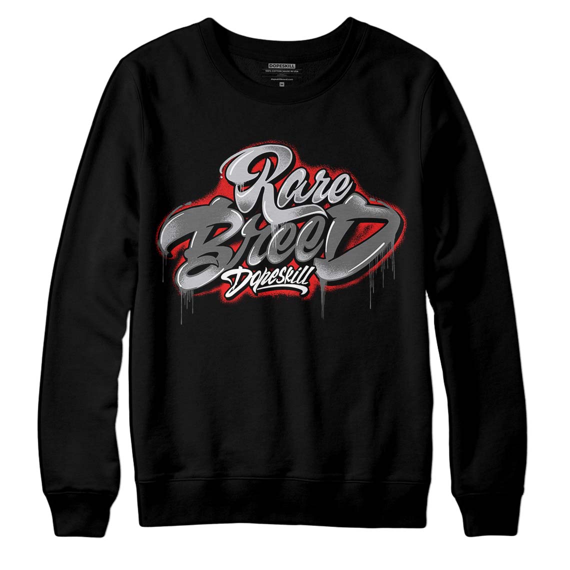 Grey Collection DopeSkill Sweatshirt Rare Breed Type Graphic