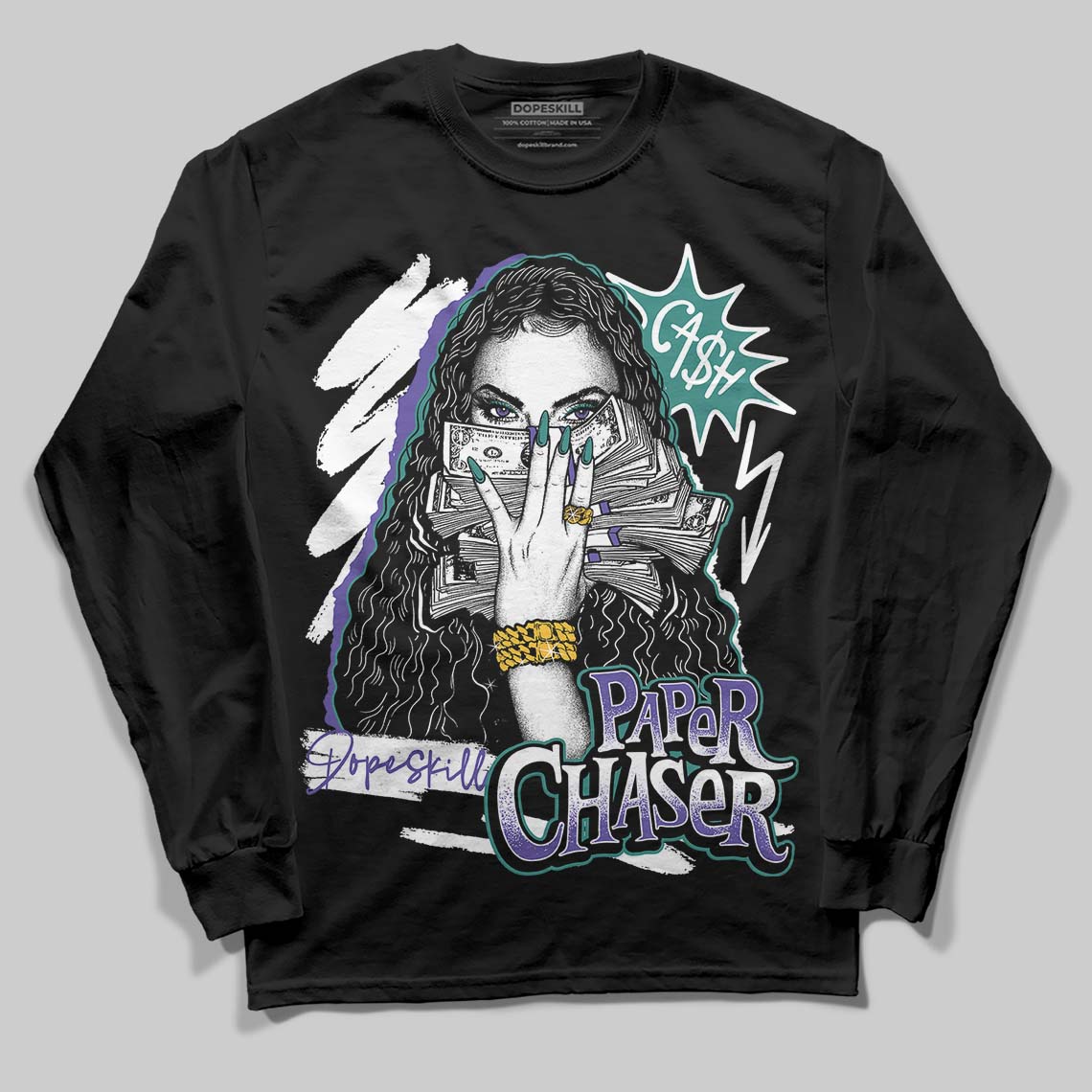 Grape 5s DopeSkill Long Sleeve T-Shirt NPC Graphic