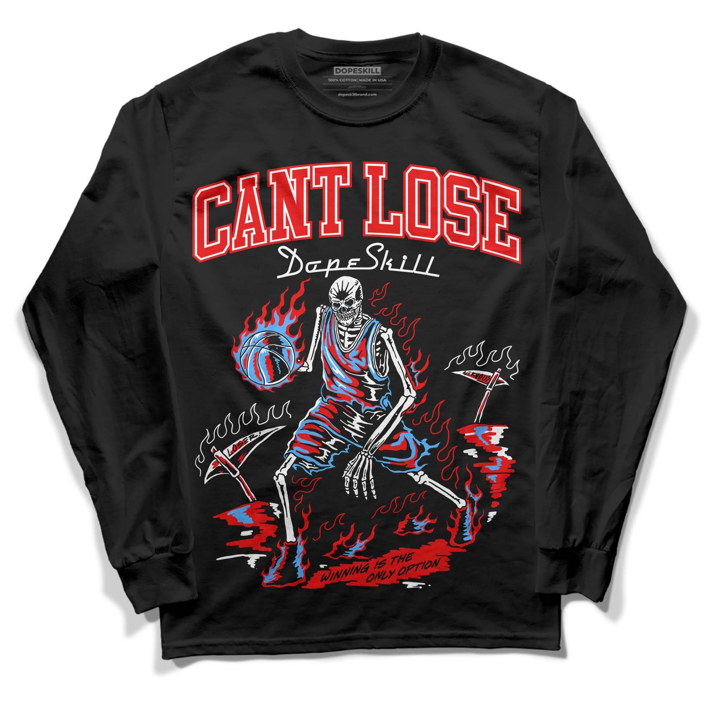 Cherry 11s DopeSkill Long Sleeve T-Shirt Cant Lose Graphic