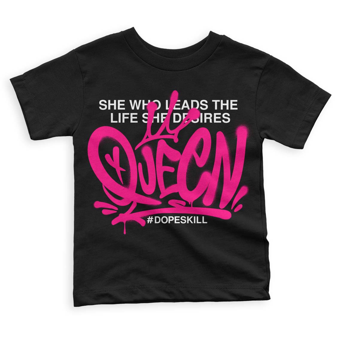 Fierce Pink 1s DopeSkill Toddler Kids T-shirt Queen Graphic