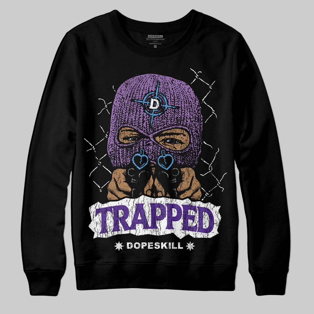 PURPLE Collection DopeSkill Sweatshirt New Trapped Graphic