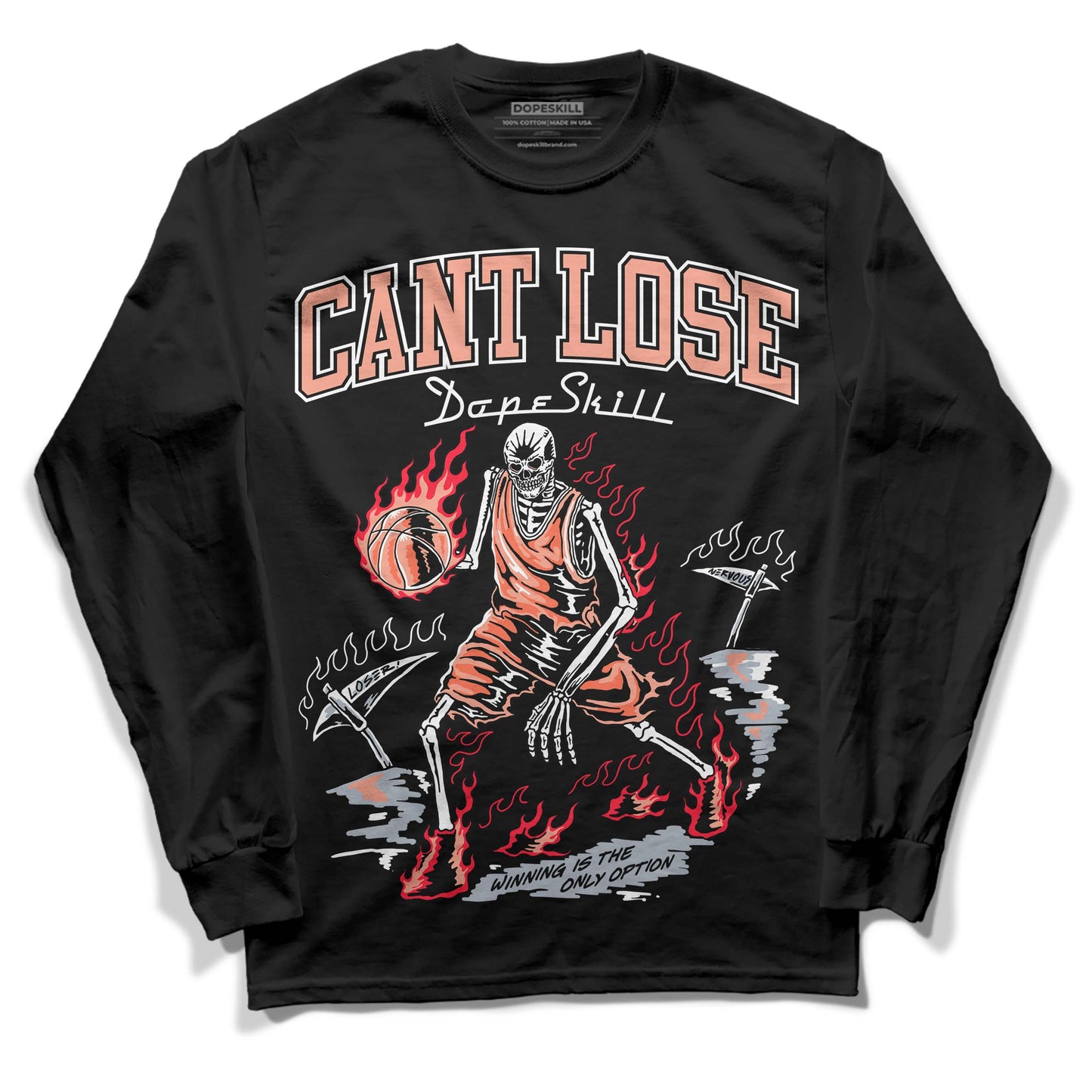 Crimson Bliss 5s DopeSkill Long Sleeve T-Shirt Cant Lose Graphic