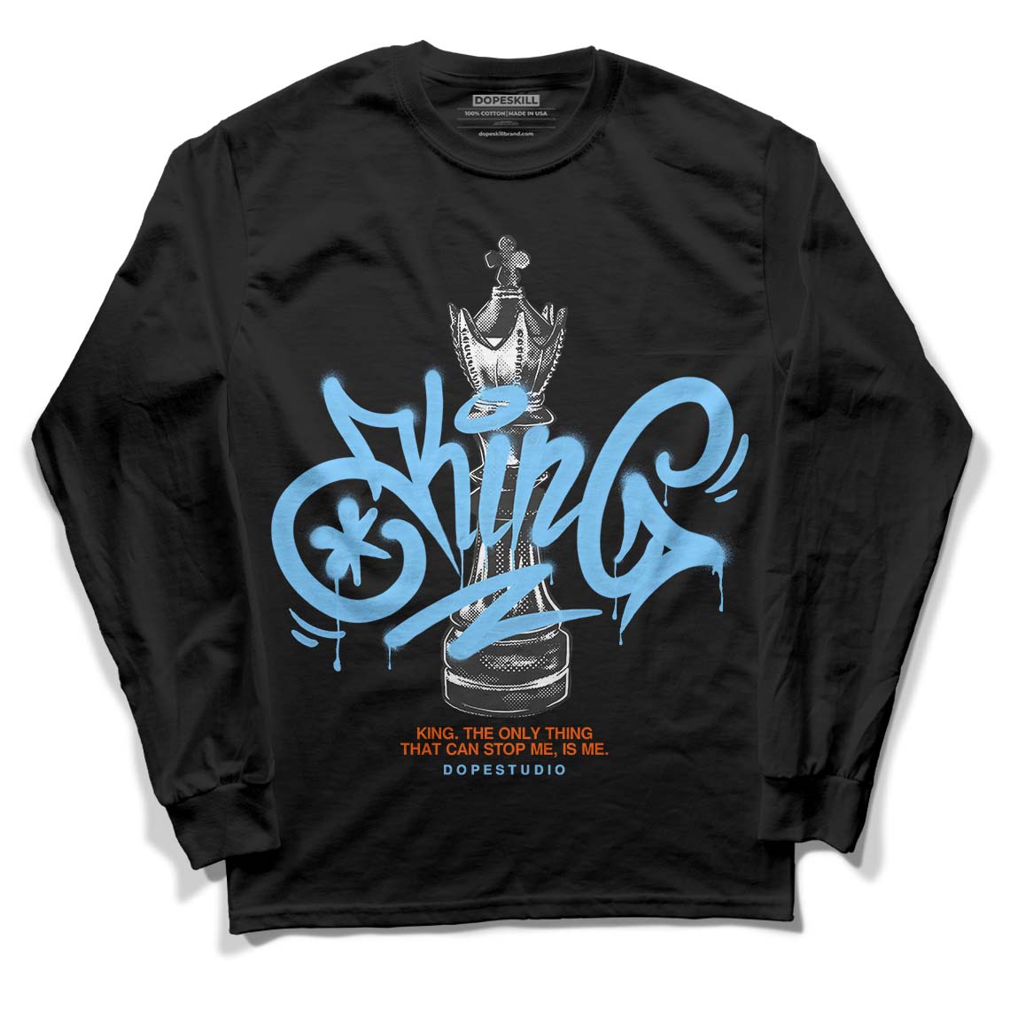 Dunk Low Futura University Blue DopeSkill Long Sleeve T-Shirt King Chess Graphic