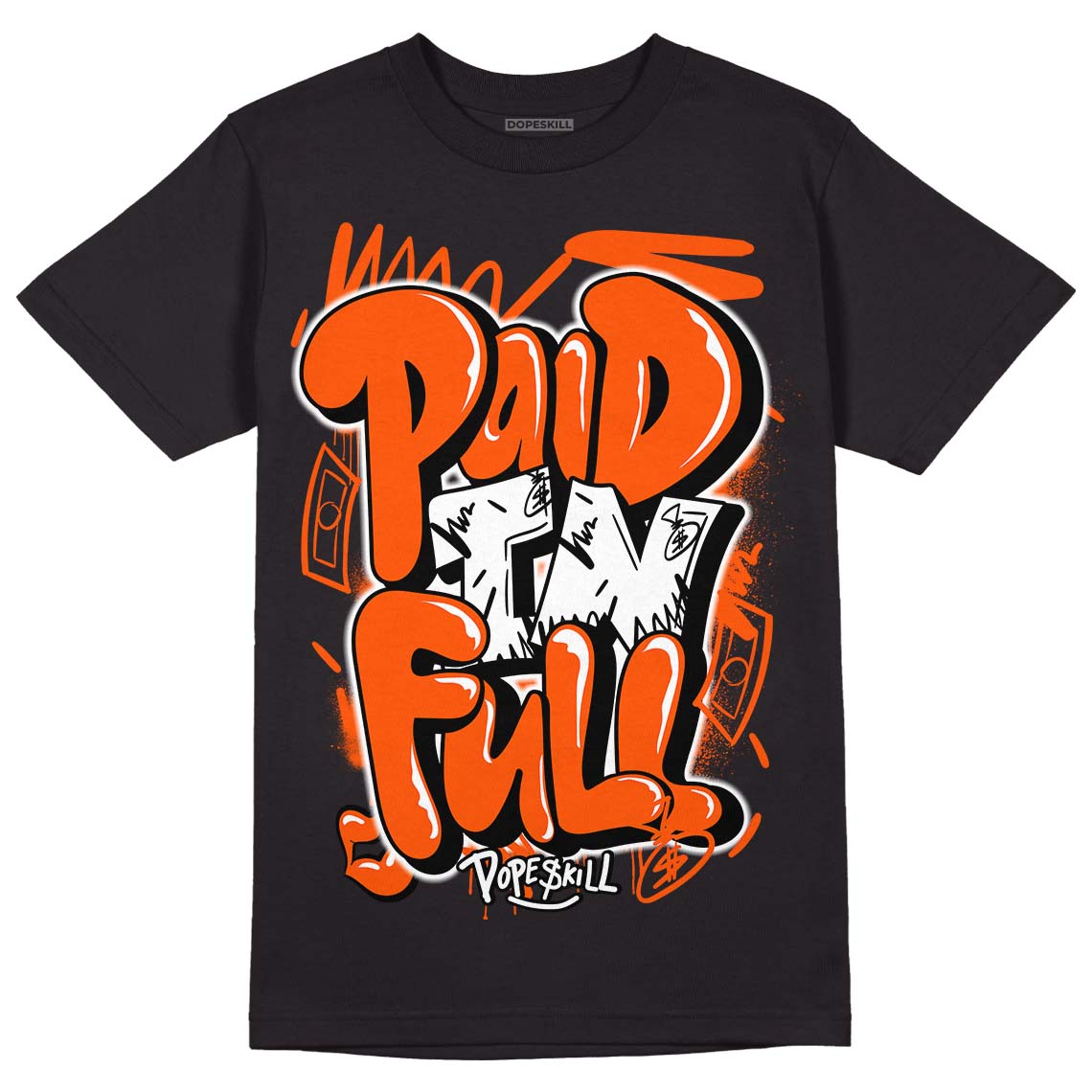 Orange Milk DopeSkill T-Shirt New Paid In Full Graphic