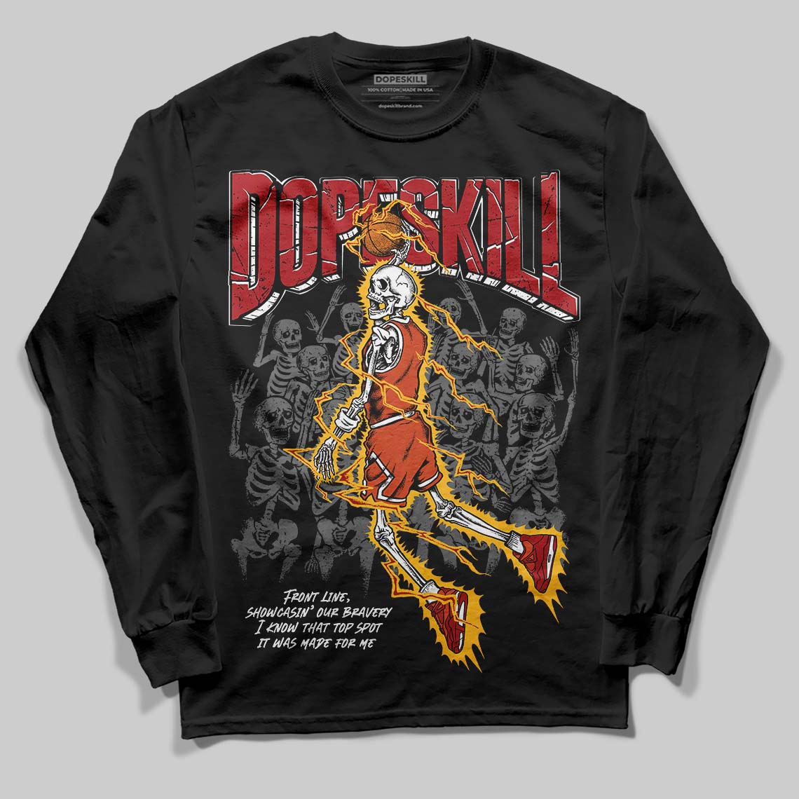 Brick By Brick 4s DopeSkill Long Sleeve T-Shirt Thunder Dunk Graphic