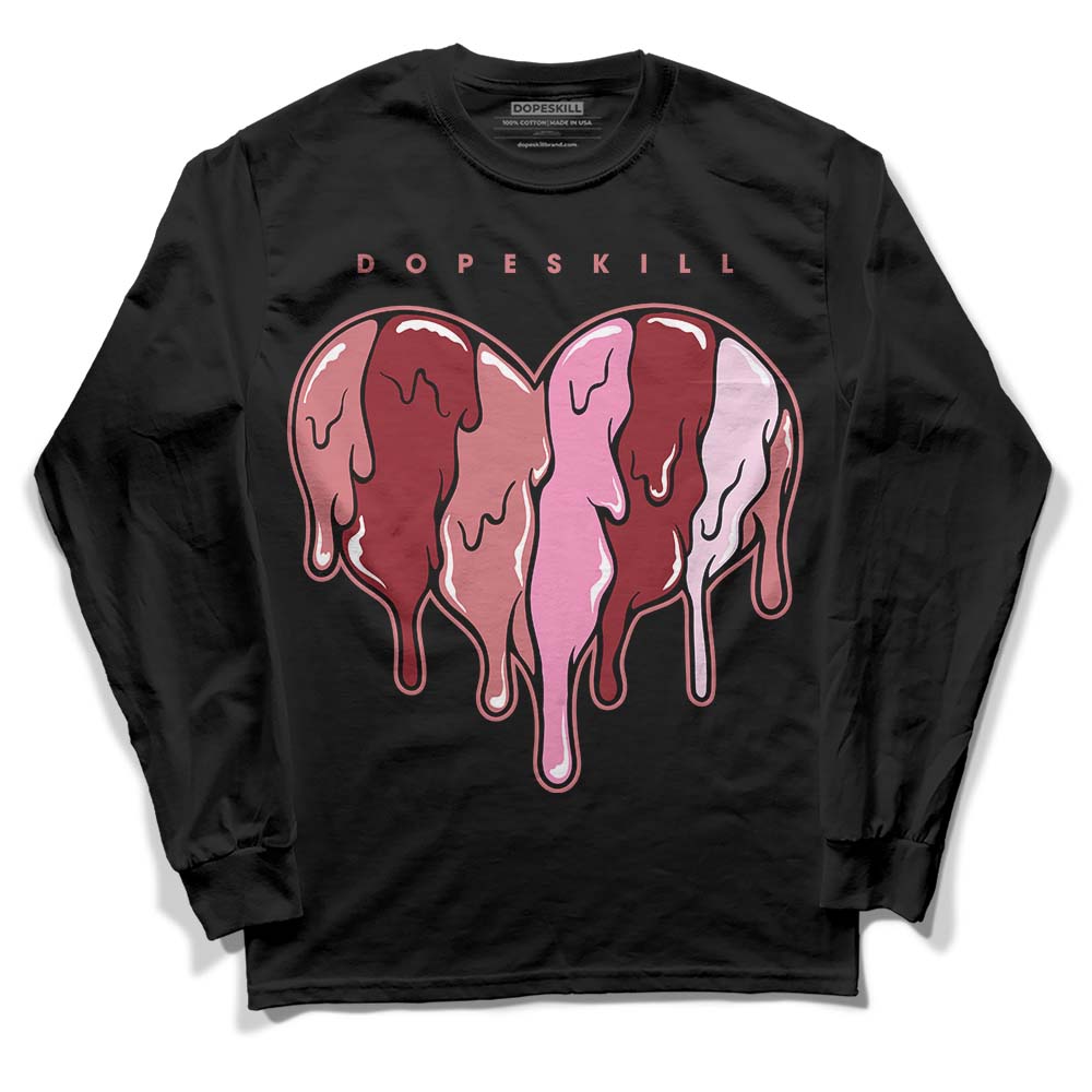 Valentine's Day Collection DopeSkill Long Sleeve T-Shirt Slime Drip Heart Graphic