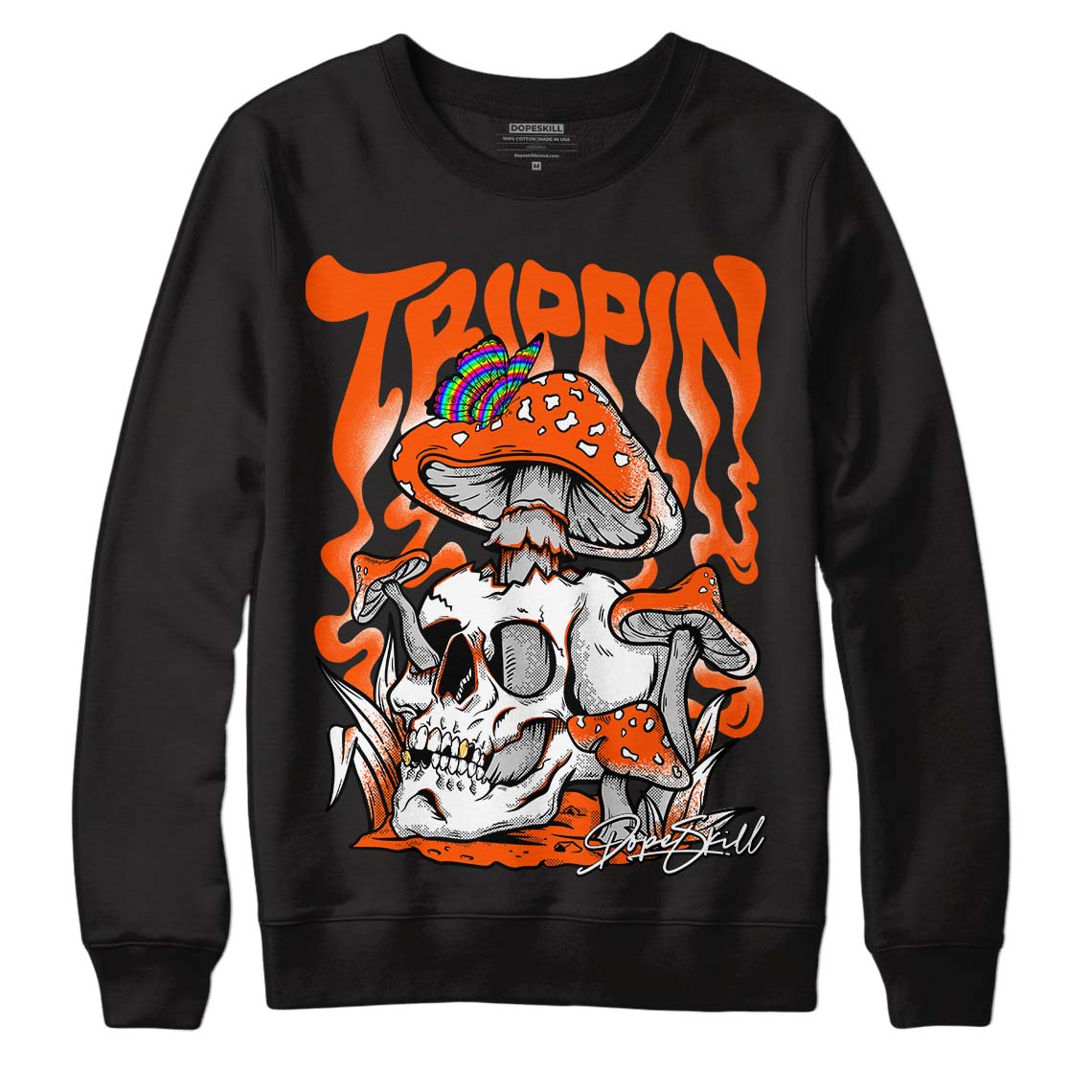 Orange Milk DopeSkill Sweatshirt Trippin Graphic