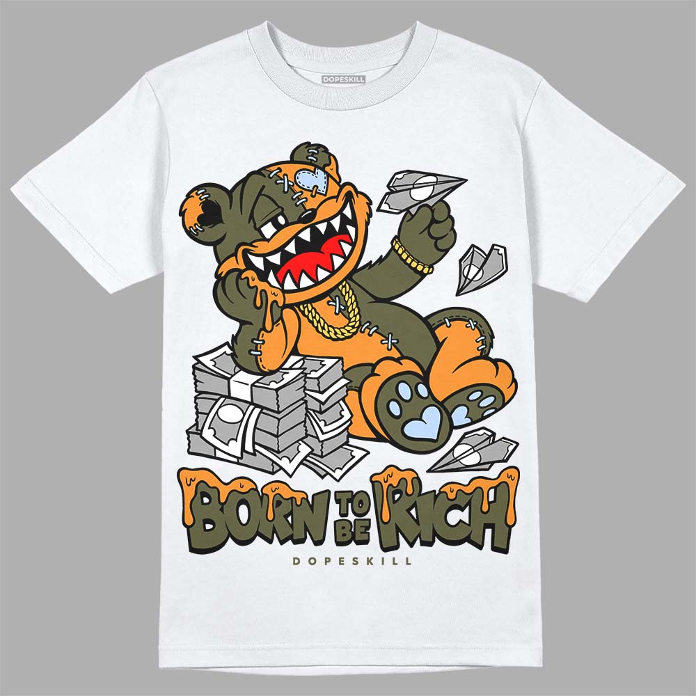 Olive 5s DopeSkill T-Shirt Born To Be Rich Graphic
