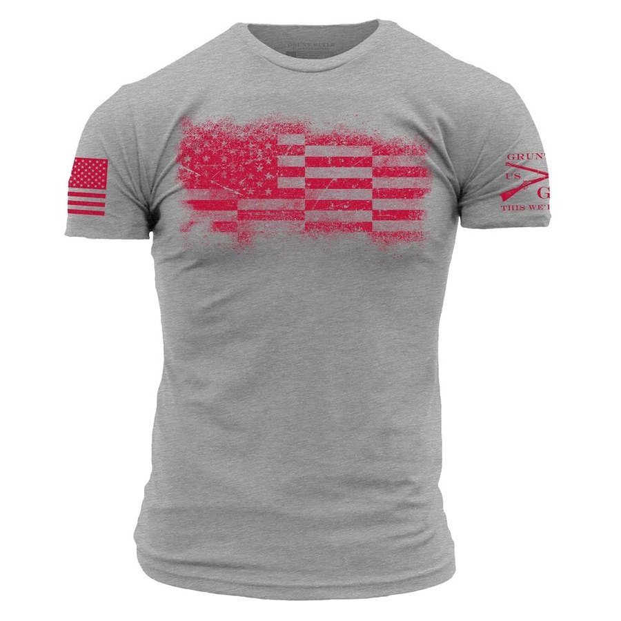 Bar Flag T-Shirt - Dark Heather Gray