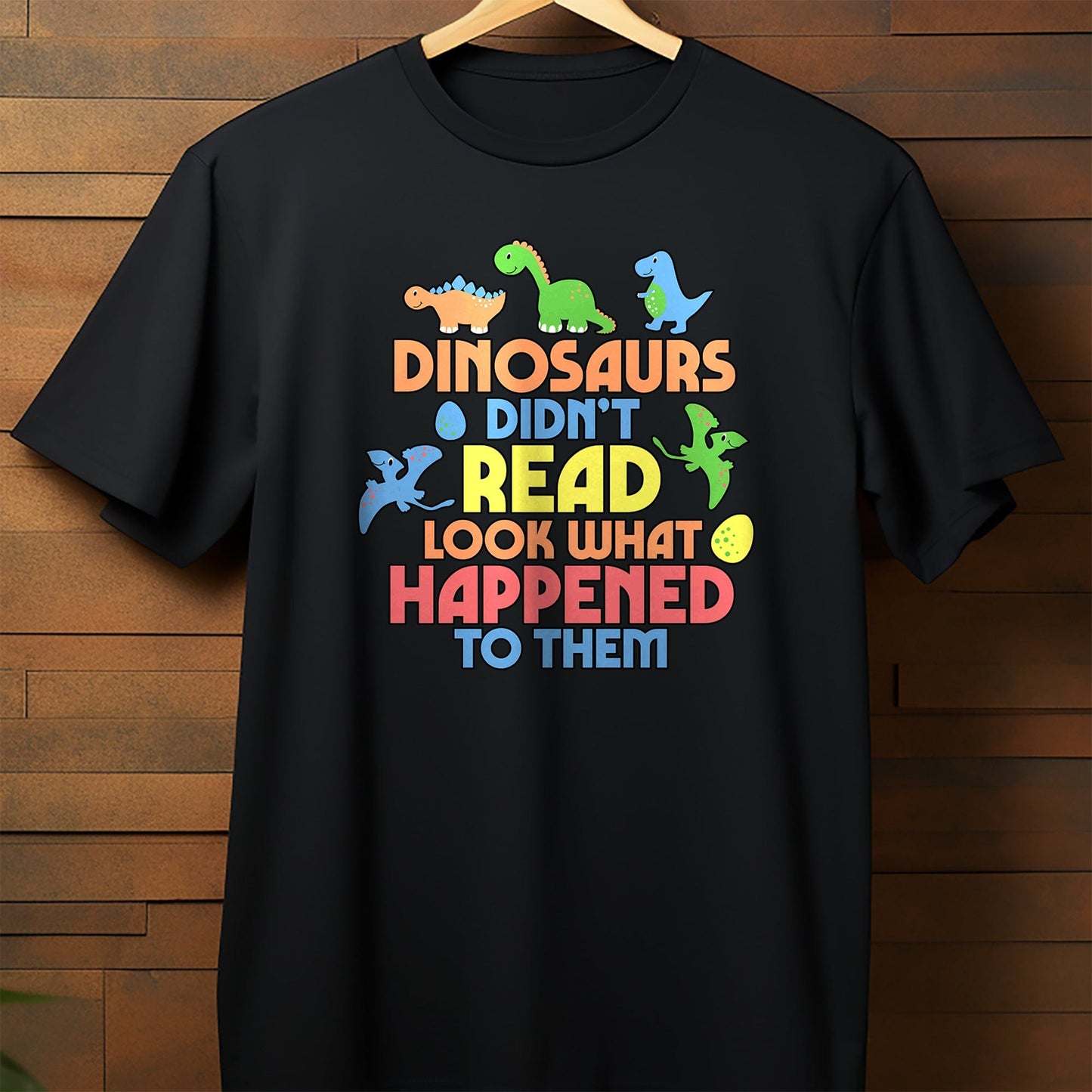 Dinosaurs Didn't Read Kids Tee
