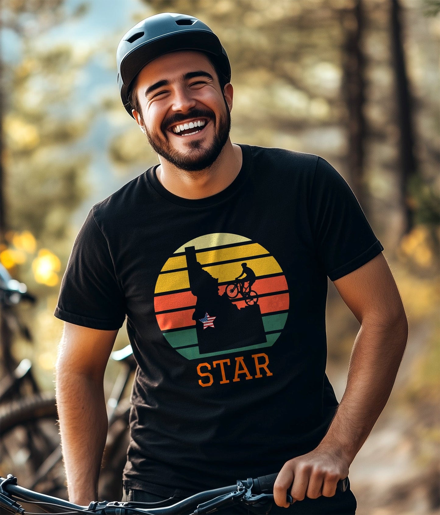 Cycling T-shirt Funny Idaho