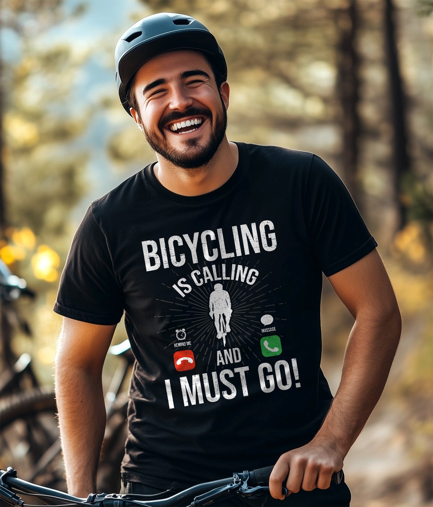 Cycling T-Shirt Cycling Is Calling I Must Go