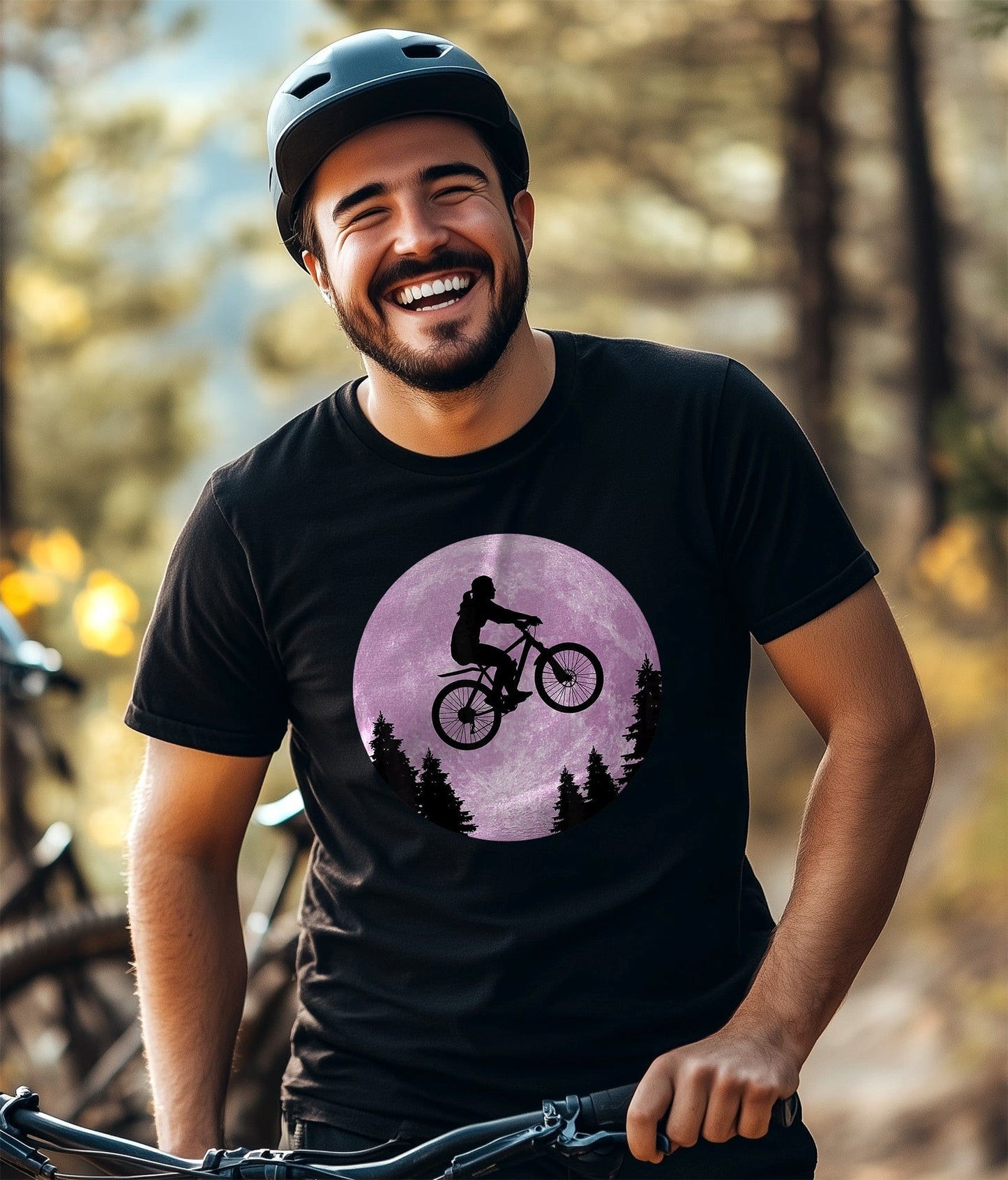 Cycling Over The Moon T-Shirt