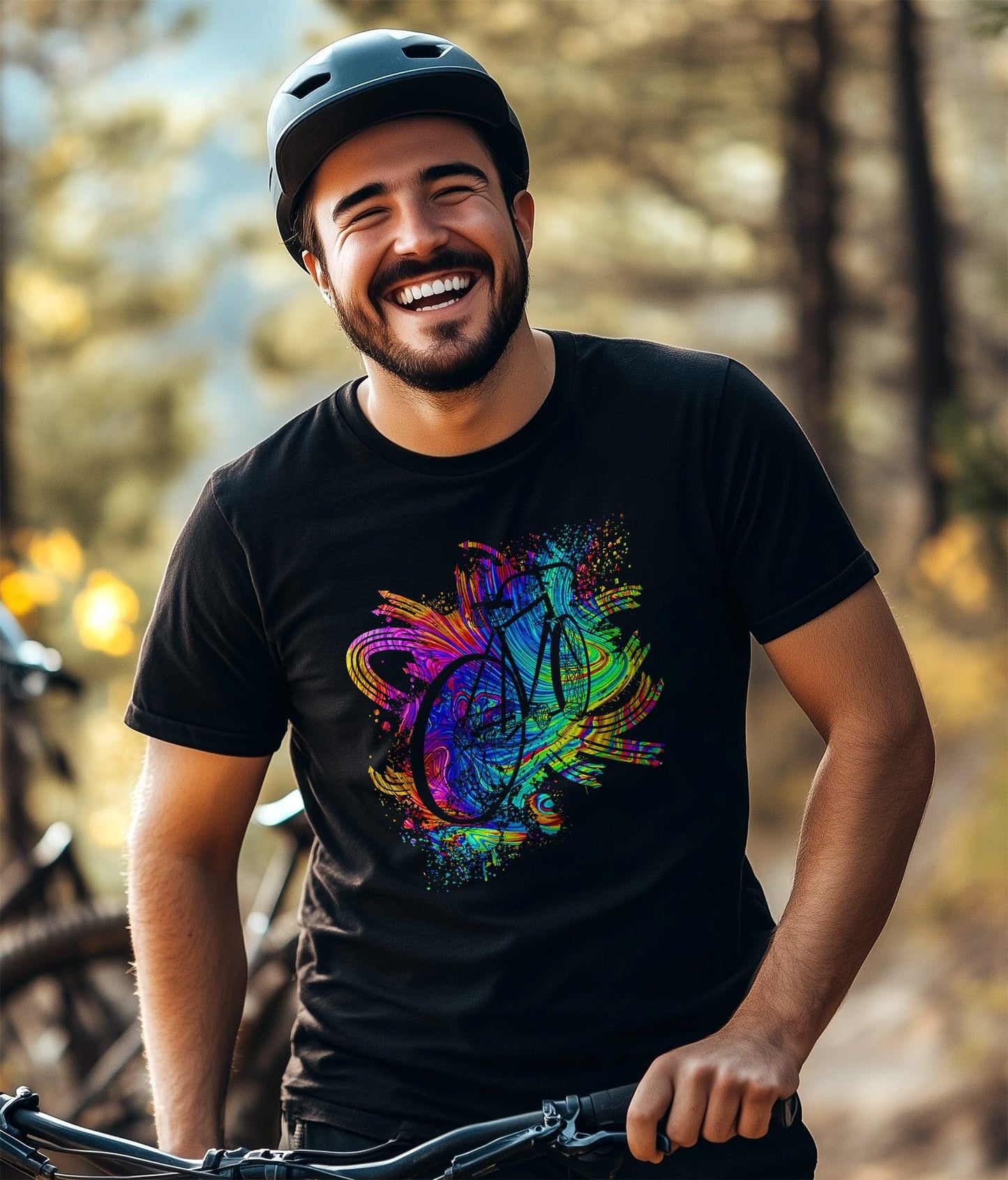 Cycling (207) T-Shirt - Colorful