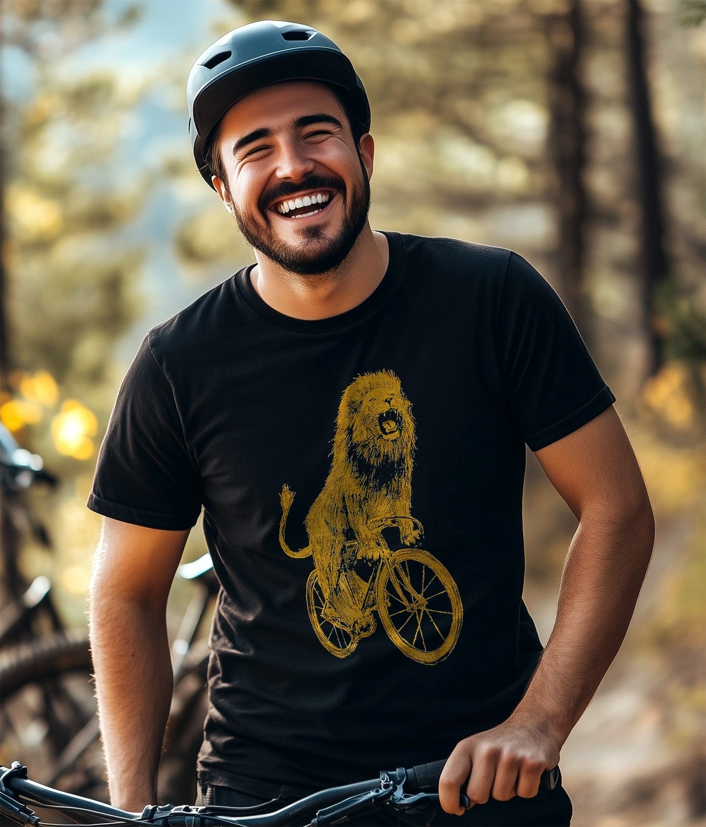 Lion on a Bicycle T-shirt