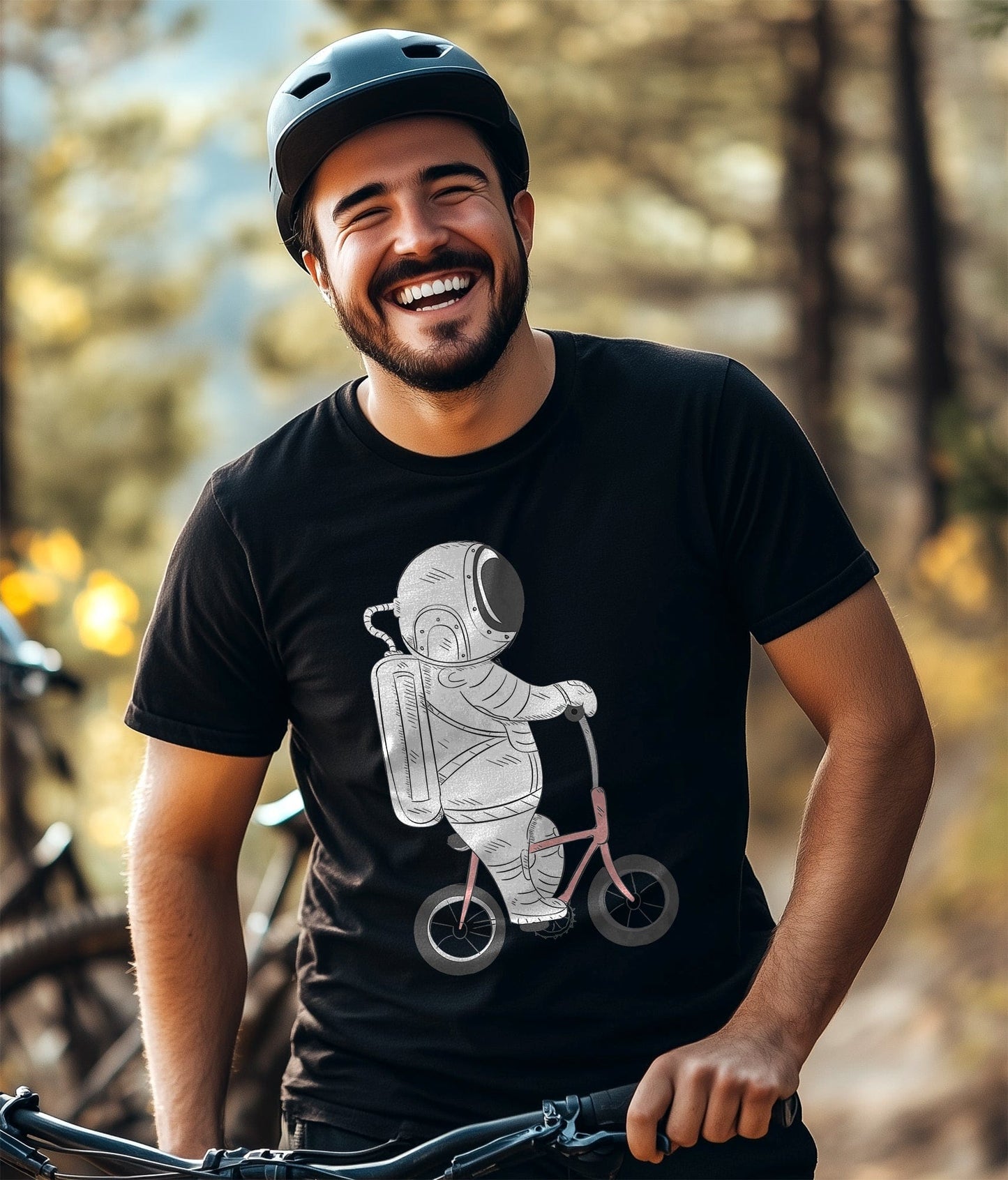 Cycling Astronaut T-shirt