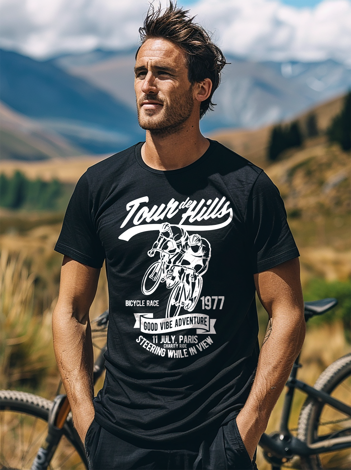 Tour De Hillsmono TShirt Pedal