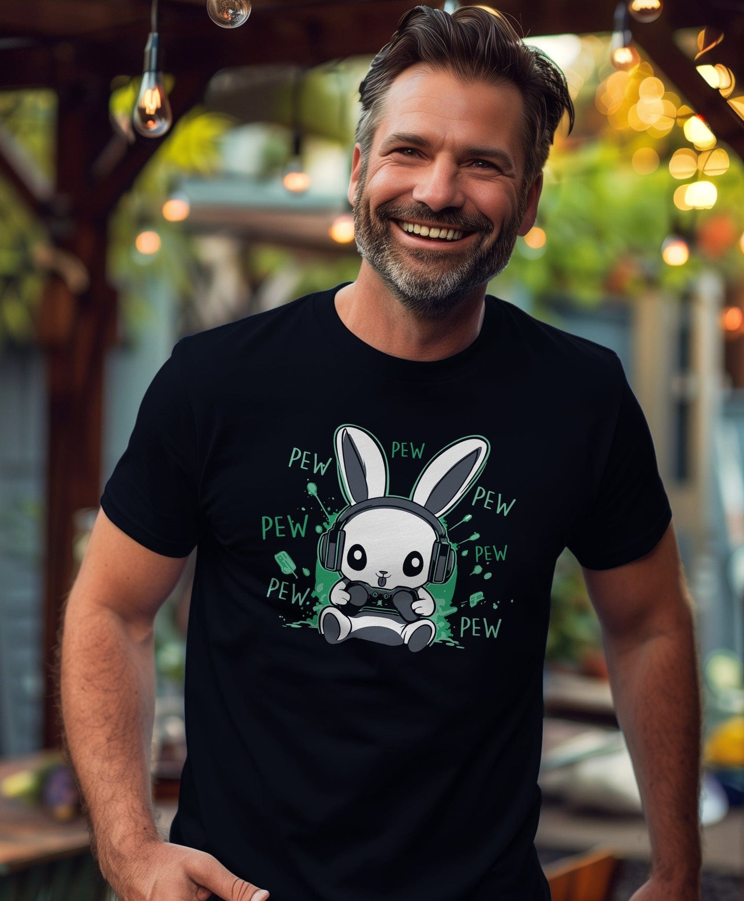 Pew Pew Bunny Gaming T-Shirt -