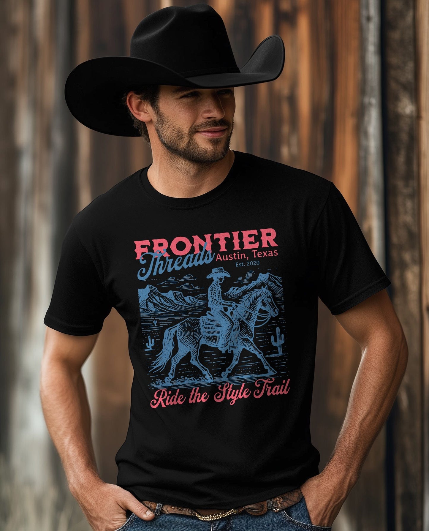Frontier Cowboy T-Shirt - Saddle Up
