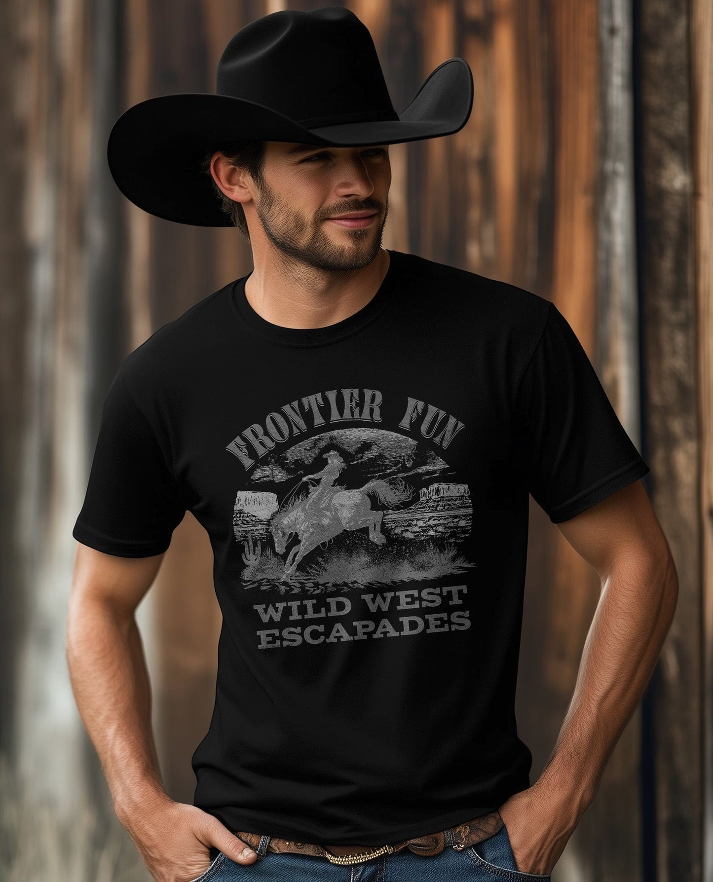 Frontier Fun Grey 2 T-Shirt - Saddle