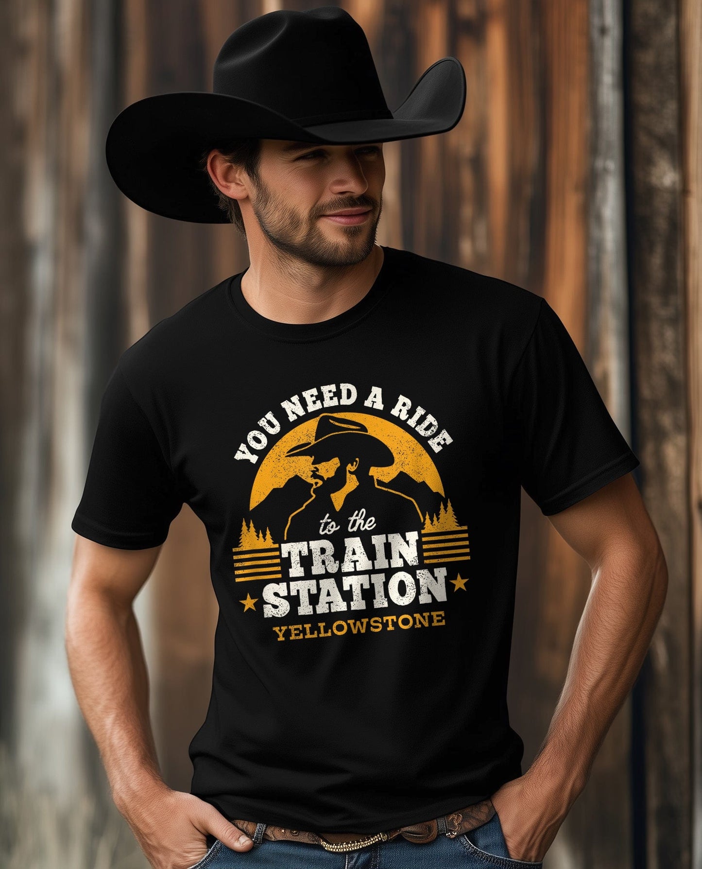 Yellowstone Train Station T-Shirt ‚Äì