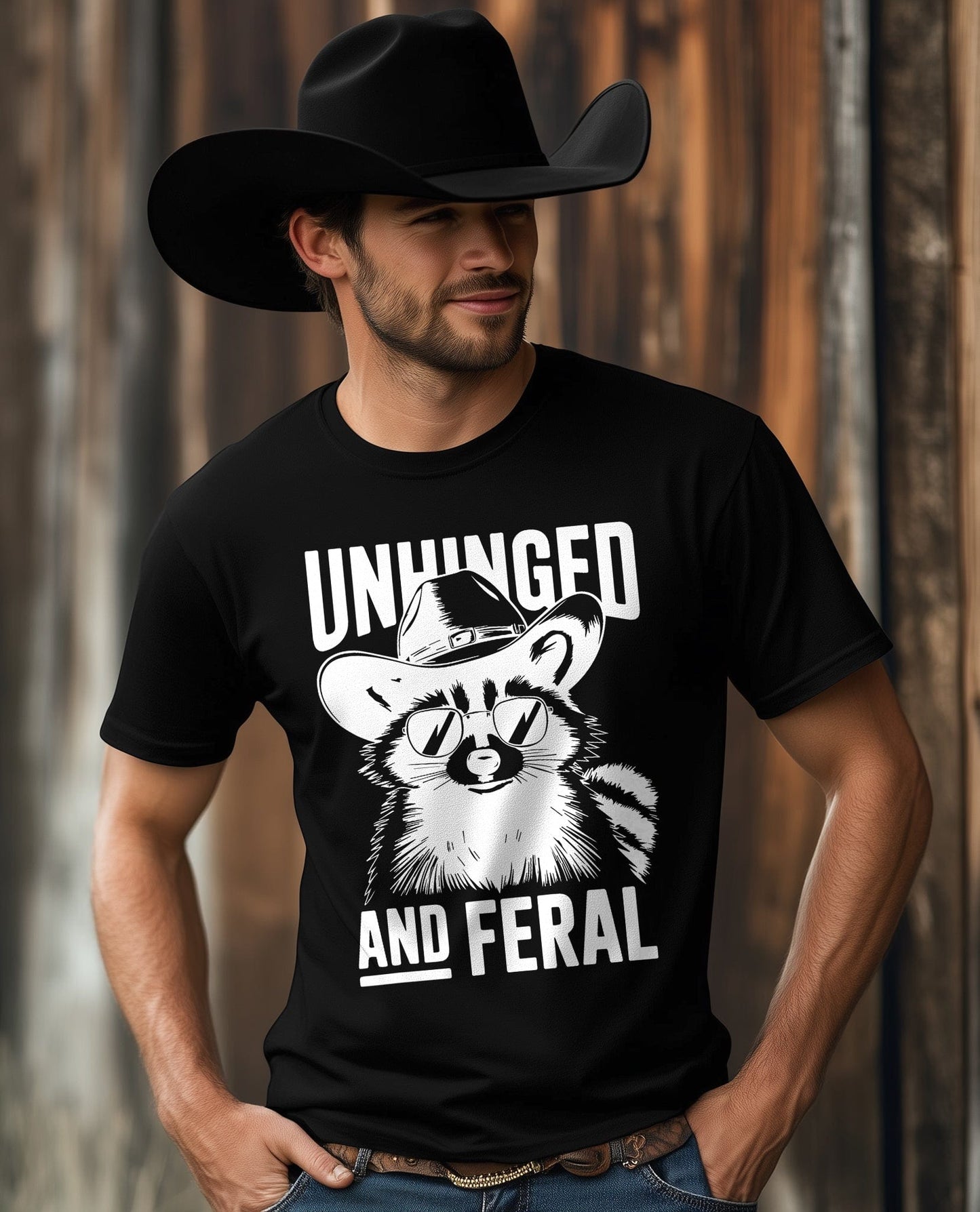Raccoon Cowboy T-Shirt - Y'all Ready